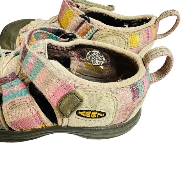 Keen Venice H2 Toddler Girls Pink Striped Pastel Water Sandals Size 6 - Picture 7 of 10
